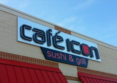 Photo of Cafe Icon restaurant sign.