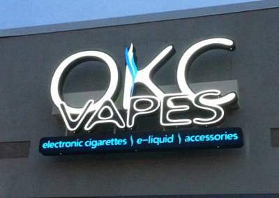 Picture of e-cig store sign.