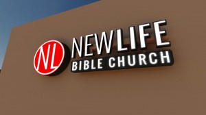 New Life Bible Church 3D rendering of new sign.