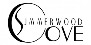 Summerwood Cove's new logo in black and white.
