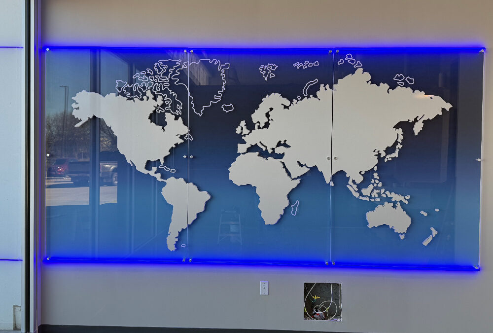 Illuminated Acrylic Wall Display