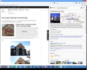 Screenshot of Bing's Knowledge Widget in action.